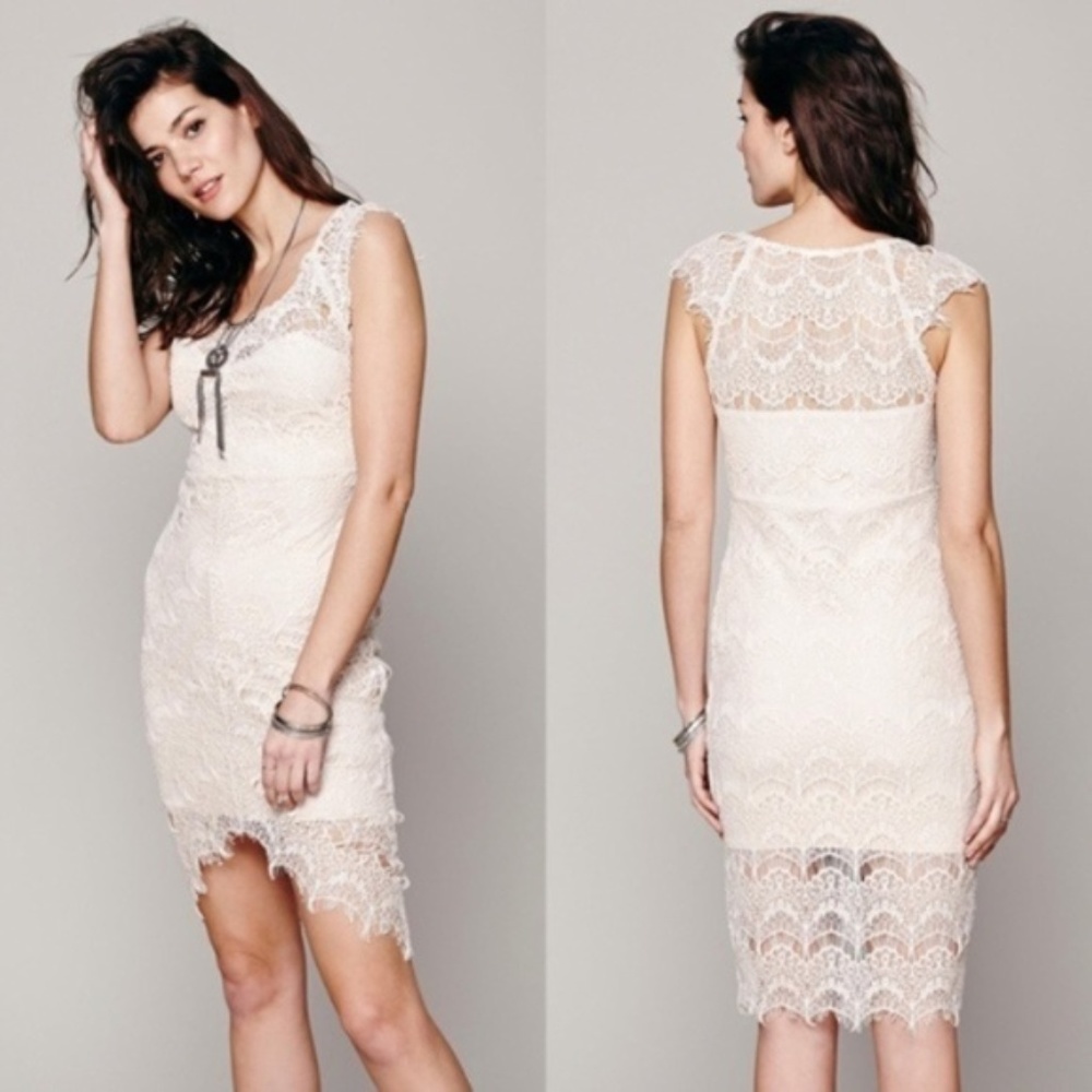 Intimately Free People ivory lace dress, MED, EUC